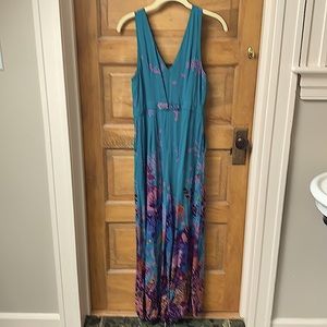 Anthropologie Size 6 Full Length Teal Jumpsuit